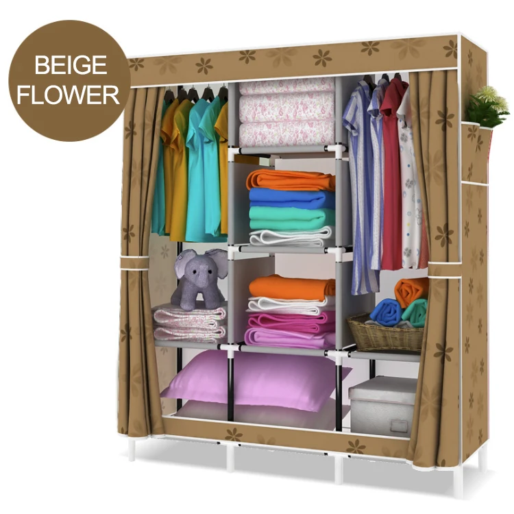 Bedroom Multipurpose Fold Portable Non-woven Storage Cabinet Dustproof Oxford Cloth Home Furniture Wardrobe Shelf Organizer Bedroom Multipurpose Fold Portable Non-woven Storage Cabinet Dustproof Oxford Cloth Home Furniture Wardrobe Shelf Organizer