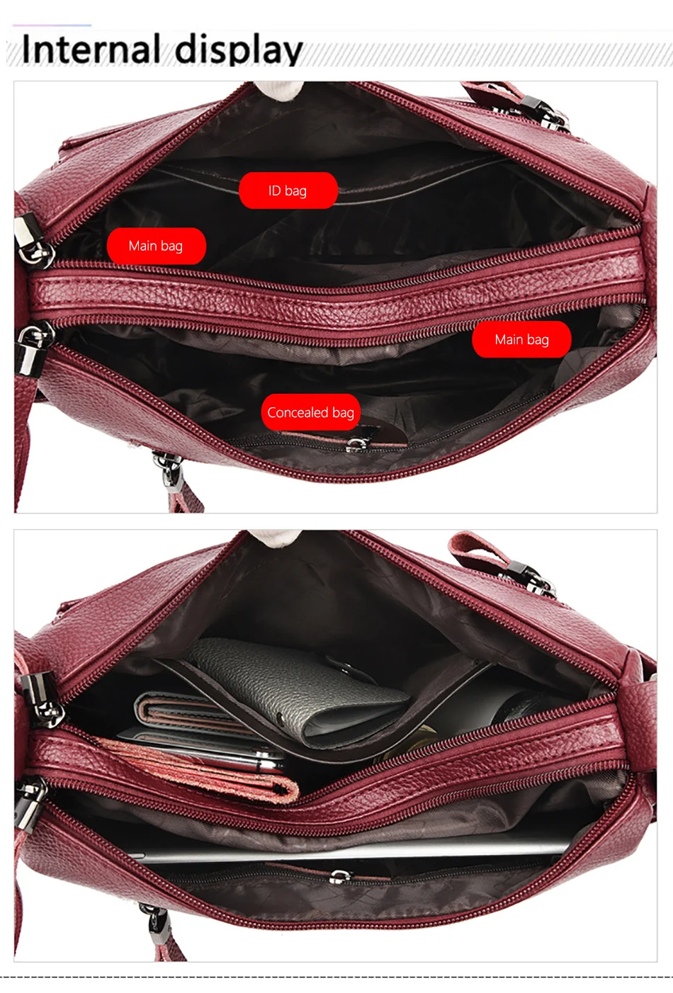 Genuine Brand Leather Sac Luxury Handbags Purse Women Bags Designer Shoulder Crossbody Messenger Bags Female 2021 Waterproof Bag