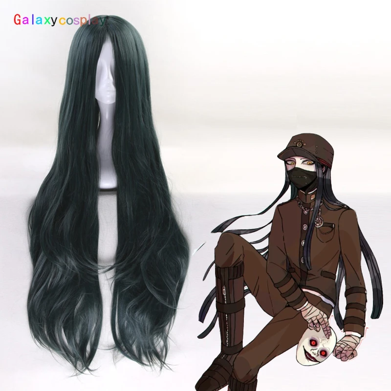 Dangan Ronpa V3 Danganronpa Korekiyo Shinguji прямые длинные темно-зеленые термостойкие синтетические волосы для косплея+ шапка для парика