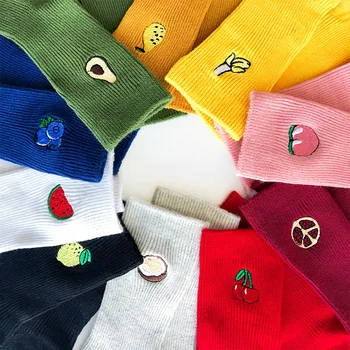 

2019 Children Socks trend multiple colourStockings Solid Color Embroidery Double Needle Combing Heap hose