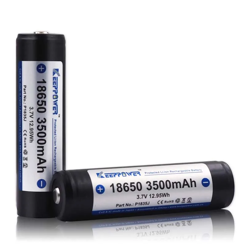 18650 3.7V 3500mAh Rechargeable Lithium ion Battery with Protected PCB rechargeable lithium battery