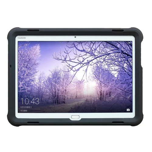 Чехол для huawei Mediapad M3 Lite 10 BAH-W09/L09/AL00 Прочный детский силиконовый чехол для планшета huawei M3 Lite 10,1 дюймов Чехол - Цвет: Black