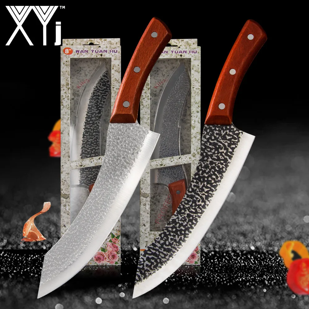 XYj 8-дюймовый сербский шеф-нож кованый нож Kiritsuke шеф-повар накири для выживания