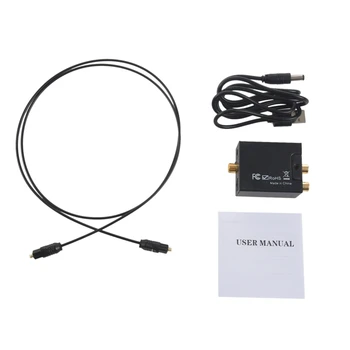 

Digital to Analog Audio Converter Amplifier Decoder Optical Fiber Coaxial Signal to Analog Stereo Audio Adapter 3.5MM Jack 2*RCA