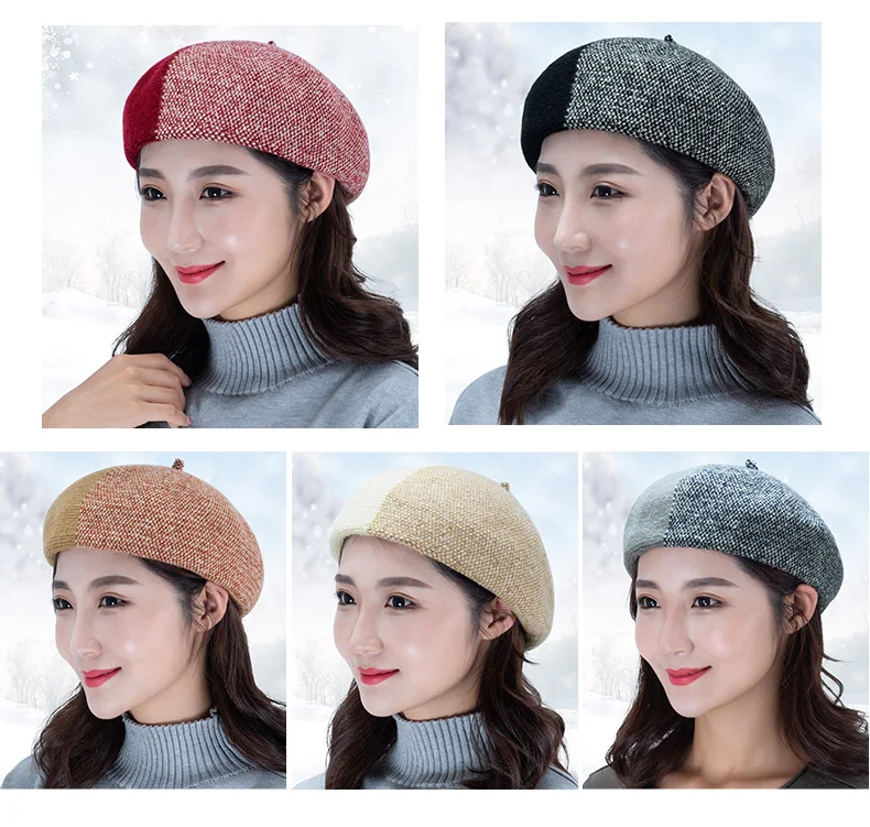 GBCNYIER тыква шляпа Женская Осень Зима уличная утепленная ветрозащитная защита волос берет универсальные простой стиль