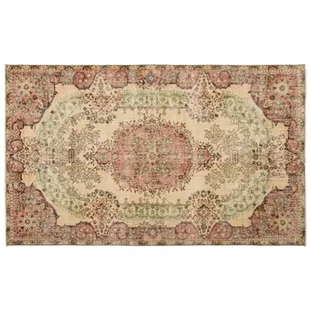

Handmade Natural Vintage Turkish Area Rug 188x308 Cm-6'2''X10'1''