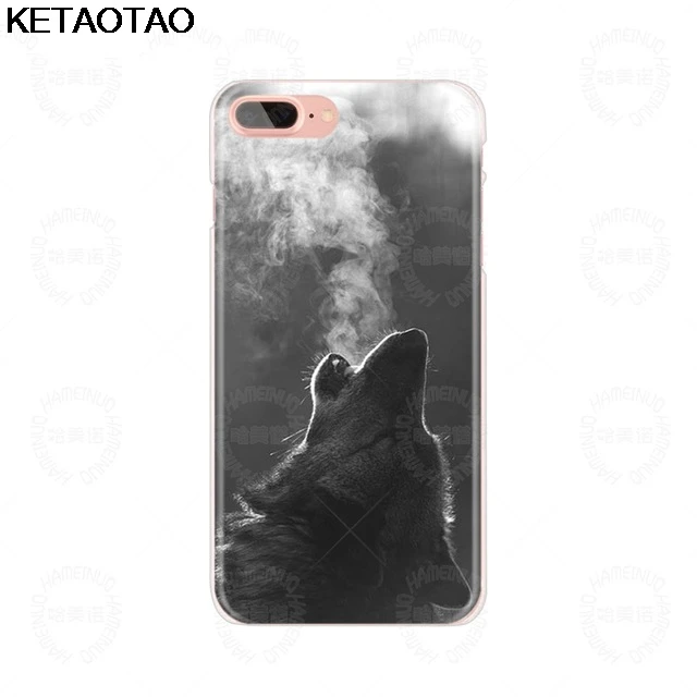 Коричневый KETAOTAO волк животное чехол для телефона s для iPhone 4S SE 5C 5S 6S 7 8 Plus X XS XR 11 Pro Чехол кристально чистый мягкий TPU чехол s - Цвет: Коричневый