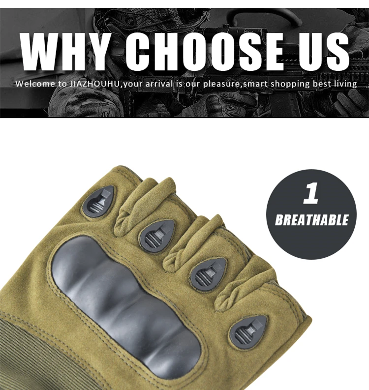 Army Armor Protection Shell Tactical Gloves Half Finger Sports Gloves Fitness Hiking Riding Cycling Military Women Men's Gloves summer gloves for men