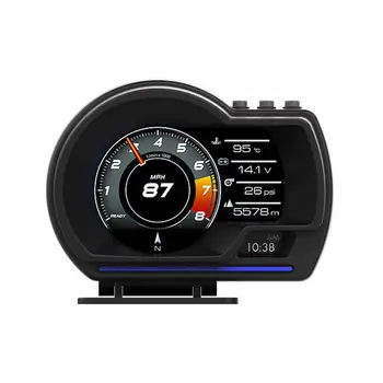 

AP-6 HUD Head-Up Display OBD+GPS Dual System Smart Gauge Driving Modified Stopwatch Speedometer Digital Meter Alarm System