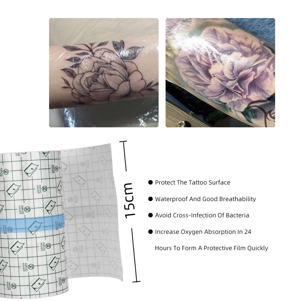 10M Protective Breathable Tattoo Film After Care Tattoo Bandage Solution For Flm Tattoos Protective Tattoo Supplies Accessories