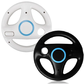 

2pcs Steering Wheel Ergonomlc Plastic Design Game For Nintend Wii Remote Steering Wheel for Mario Kart Racing Games Controller