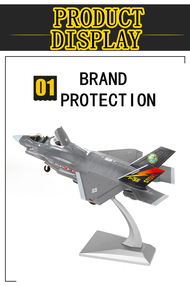 Terebo 1: 72 F35 модель самолета из сплава симулятор истребителя перевозчика самолета военные орнаменты готовой продукции коллекция подарок