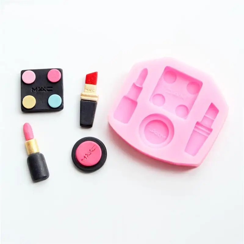 Girl Cosmetics Lipstick Silicone Mold Resin Kitchen Baking Tools DIY Cake Chocolate Pastry Fondant Moulds Dessert Decoration