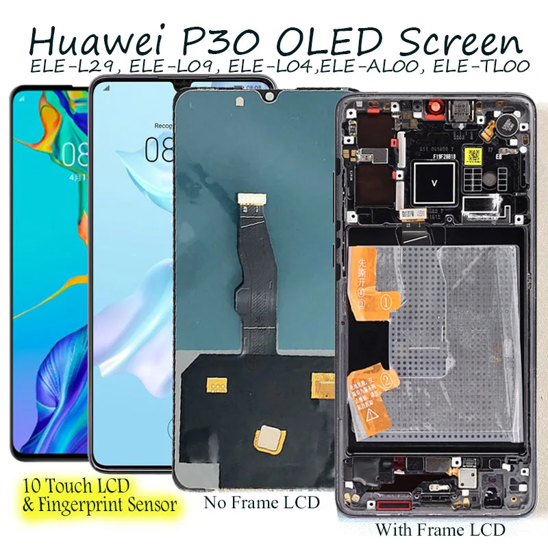 OLED экран для HUAWEI P30 P 30 ELE L29 дисплей L09 и L04 10 сенсорных экранов замена