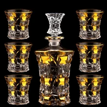 

Pure Manual Blowing Wine Set, Lead-free Crystal Glass Bottle, Whiskey Glass, Creative Glacier Glass, Red Wine Glass, BrandyGlass