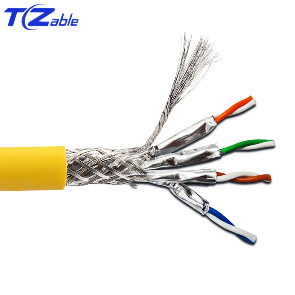 Cat8 RJ45 Сетевой Кабель SFTP двойной экранированный 40 Гбит/с 2000 МГц Интернет Lan кабель