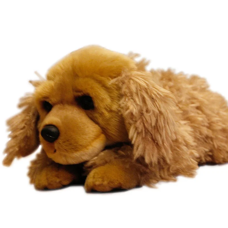 

Dorimytrader Lovely Soft Simulation Animal Cocker Spaniel Plush Toy Mini Pet Animals Dogs Doll Baby Gift Decoration 35x12x14cm