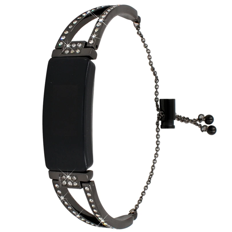 CARPRIE Женская мода Кристалл Стразы браслет цепь часы Bangel ремешок для Fitbit Inspire/HR ремешок 907