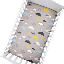 Drap de lit pour nouveau né, couverture de matelas pour nourrissons, imprimé de dessin animé, doux et extensible pour bébé unisexe 