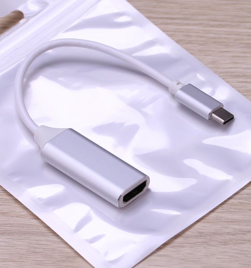 Silver Тип C USB-C HDMI Кабель-адаптер для samsung Galaxy S8+ S9+ S10+ Note9 8 huawei P30 телефон Macbook к ТВ HD ТВ конвертер адаптер - Цвет: Silver