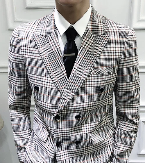 Orange Only Blazer Traje De Boda, мужские костюмы, дизайнерские, смокинг, платье для жениха, Ternos Masculino, свадебные костюмы для мужчин,, Женихи, костюм в клетку, бизнес - Цвет: Orange Only Blazer