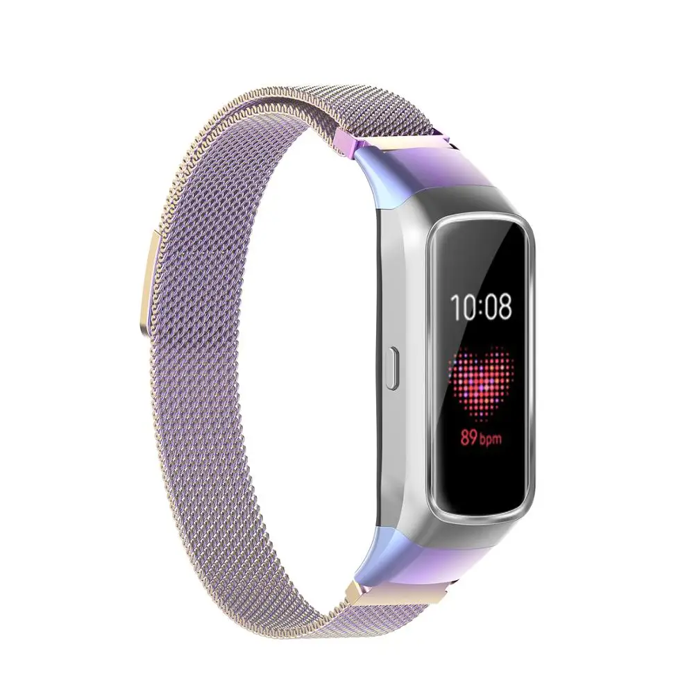 Магнитный ремешок для часов из нержавеющей стали для samsung Galaxy fit SM-R370 браслет металлический ремешок для часов регулируемый ремень