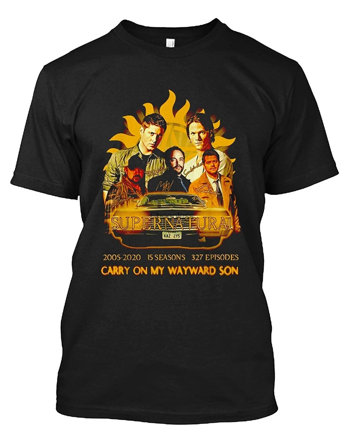 Суперъестественная футболка 2005 2020 15 сезонов 327 года С сериалом Go on My Wayward Son