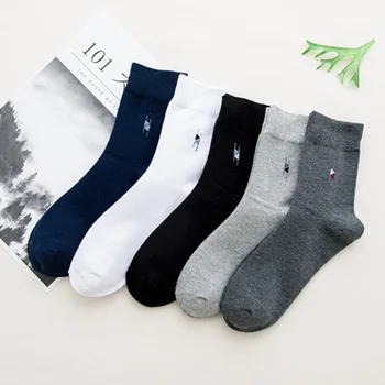 

10 pieces=5 pairs Adult Men's socks Simple Korean version of men's medium-sized small diamond pure high quality cotton socks