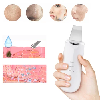 

New Beauty Star Ultrasonic Face Cleaning Skin Scrubber Facial Cleaner Skin Peeling Blackhead Removal Pore Cleaner Face Scrubber