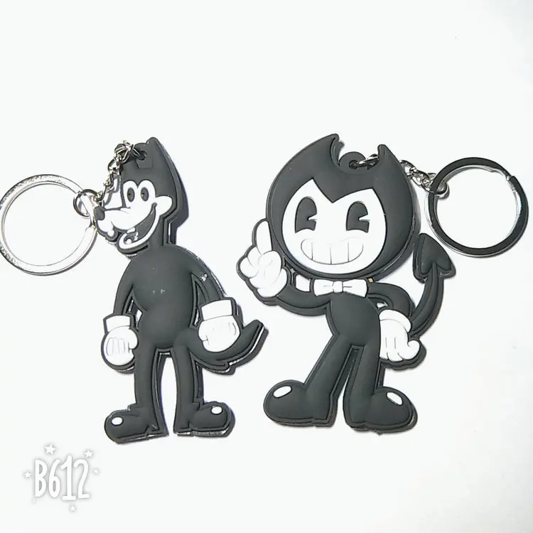 20pcs/Lot Bendy and the Ink Machine PVC Plastic keychains cute keychain