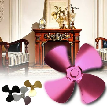 

Heat Powered Practical Aluminum Alloy Stove Fan Blade Modern Replacement Multicolored Portable Sturdy Wood Burner Accessories