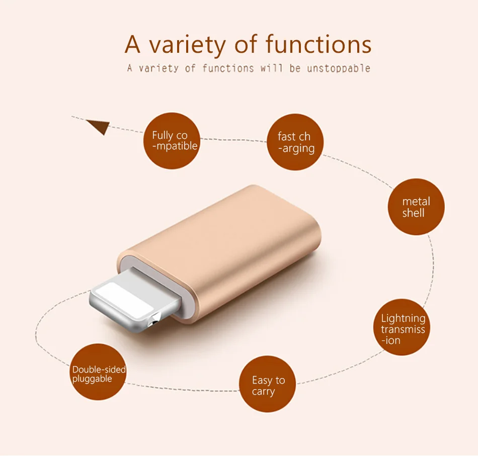 !ACCEZZ 5PC Mini Micro USB To Lighting For Apple Adapter For iphone X XS XR 6S 7 5S Plus PC Data Charging OTG Converter For ipad (2)