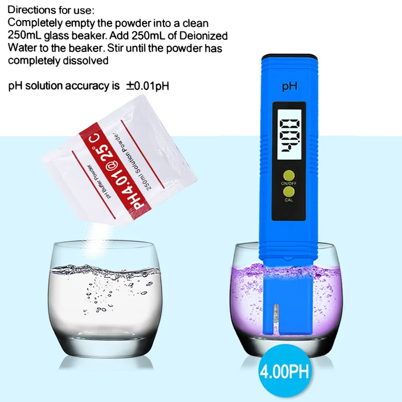 3pcs/set PH standard solution PH meter calibration powder PH standard powder PH4.01 PH6.86 PH9.18 4