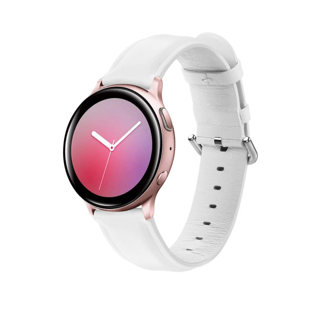 Модные 20 мм Кожаные Ремешки для наручных часов для samsung Galaxy Watch Active 2 браслет умный спортивный ремешок для samsung Galaxy Watch 42 мм