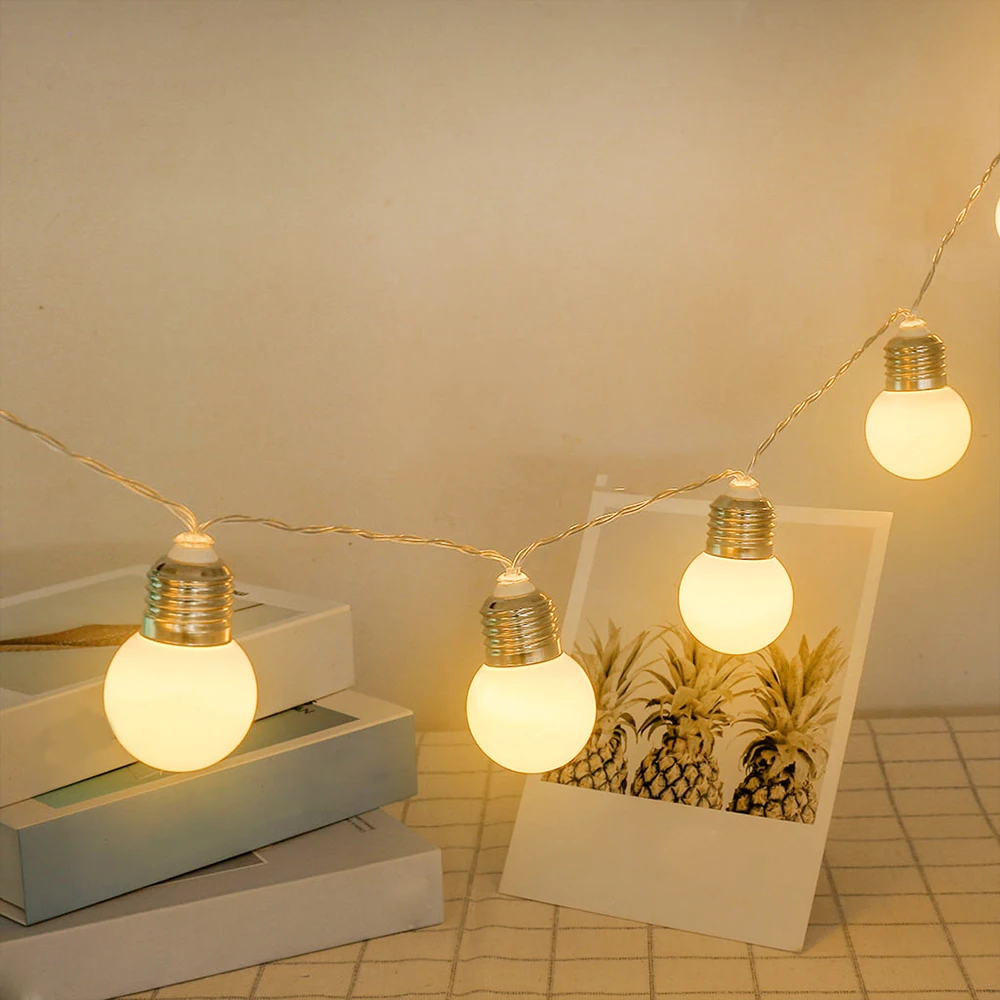 

24*16*5cm Fairy 10LED Ball String Lights Waterproof For Christmas Tree Wedding Home Indoor Decoration Light Night Mental Plastic