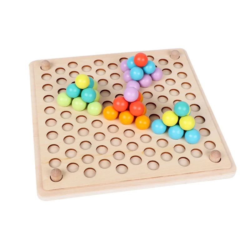Детская игрушка DIY 3d головоломка Дети Ранние Монтессори руки Тренировки Мозга клип бусины многофункциональный обучения деревянная игрушка для детей