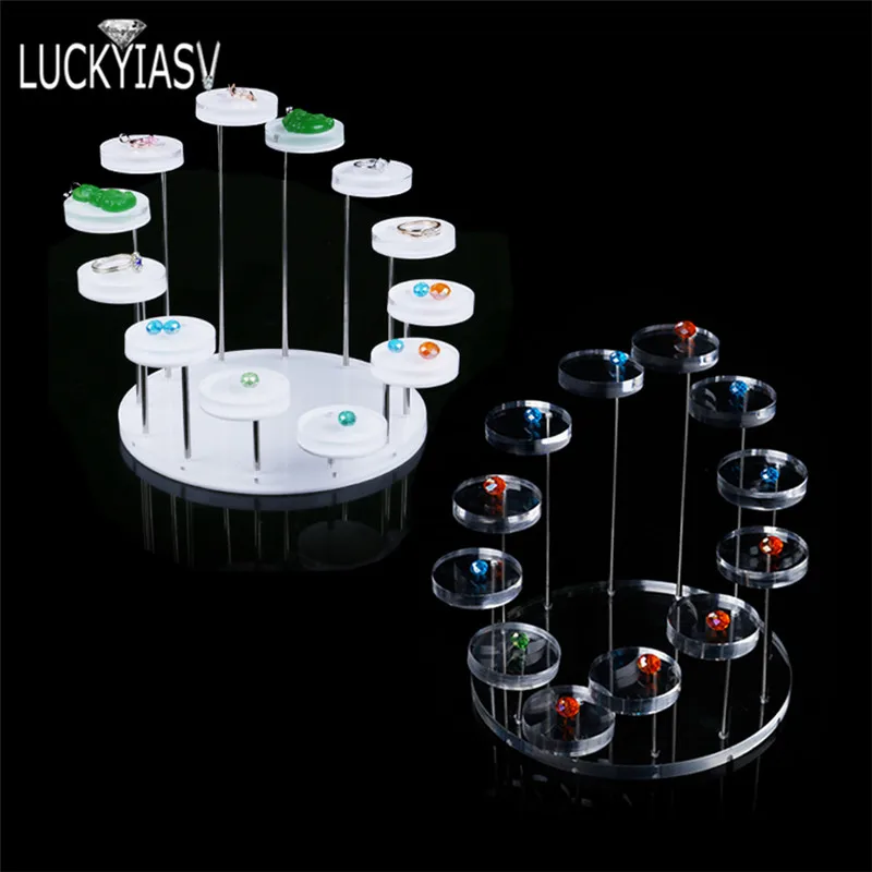 Round Acrylic 12layer Jewelry Display Stand Prop Necklace Ring Diamond