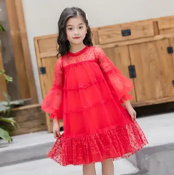 

Spring Summer girl Polka Dot Dress Princess Dress Girl party dress 2020 Little Girls Dresses size 90-140cm