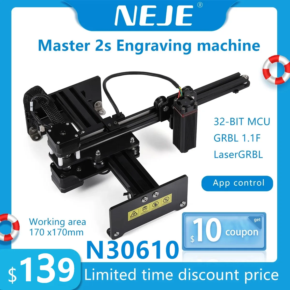 NEJE Master 2S 7W CNC Laser Engraver Cutting Machine with Wireless APP Control | Инструменты