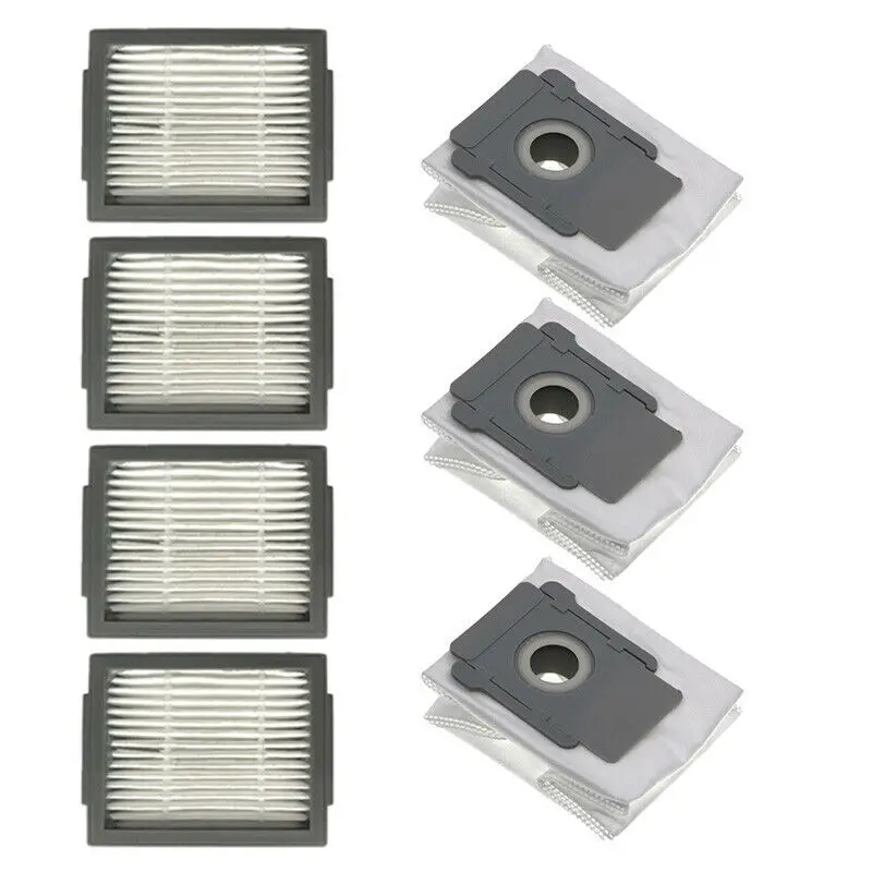 

3Pcs Dust Bags + 4Pcs Filters For Irobot Roomba I7 E5 E6 I Series Sweeper Parts
