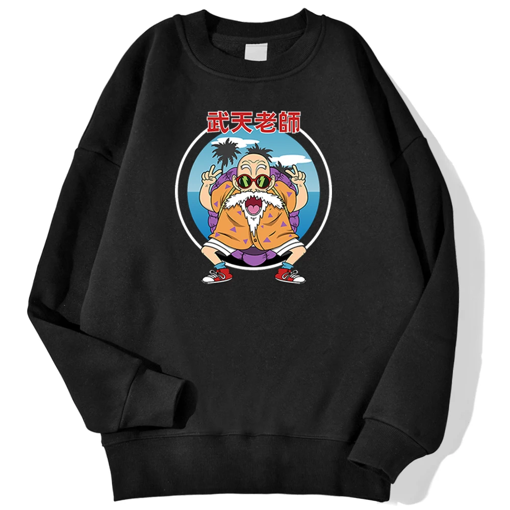 

Dragon Ball Print The Crazy Old Man Hoodys For Men Casual Slim Long Sleeves Creativity O-Neck Clothes Autumn High Quality Hoodie