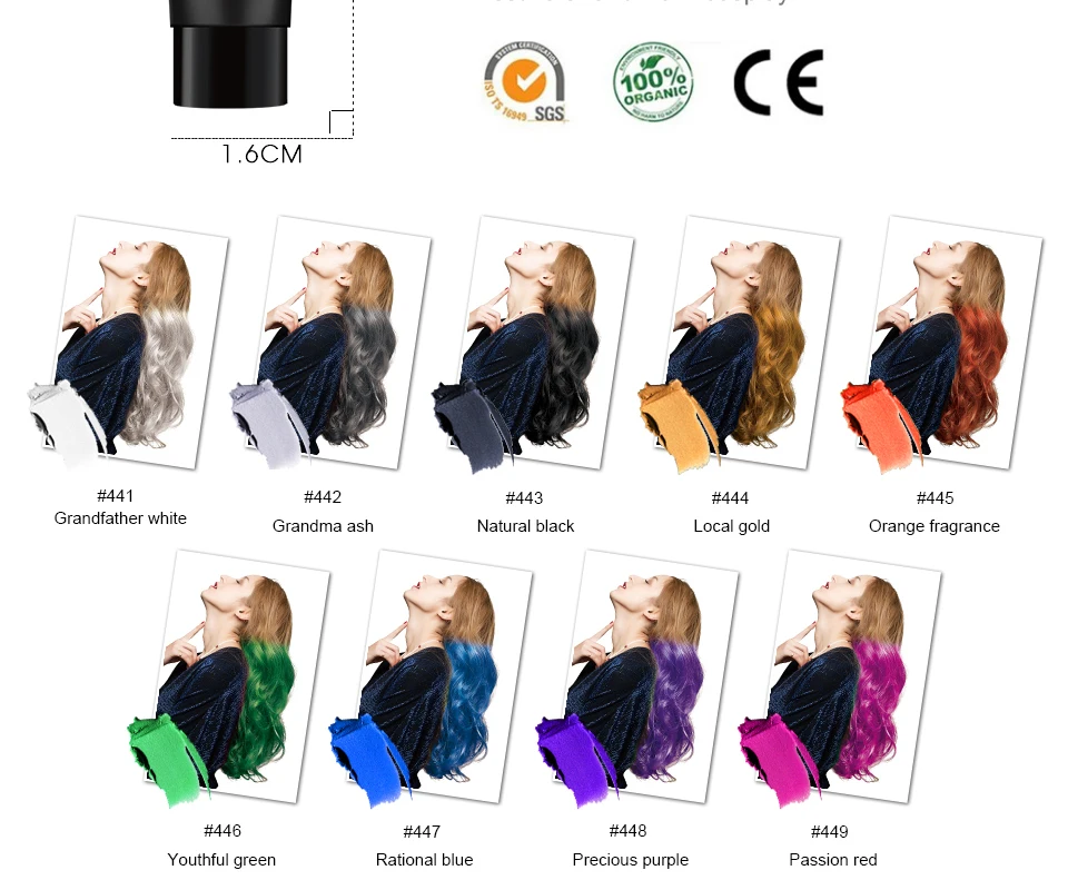 Zation Girl beauty Hair 9 цветов краска для волос Нетоксичная DIY Крем-краска для волос синяя серая краска для волос фиолетовая