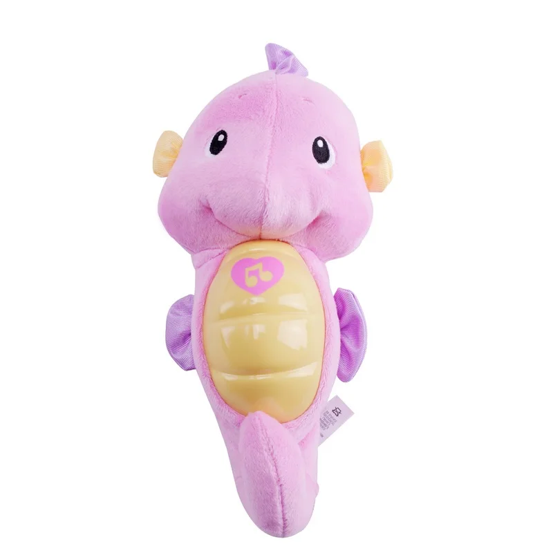 Fisher Price звук и легкий плюшевый гиппокамп кукла аппетит гипноз от 0 до 24 месяцев Детские Музыкальные Развивающие игрушки подарок - Цвет: DGH83