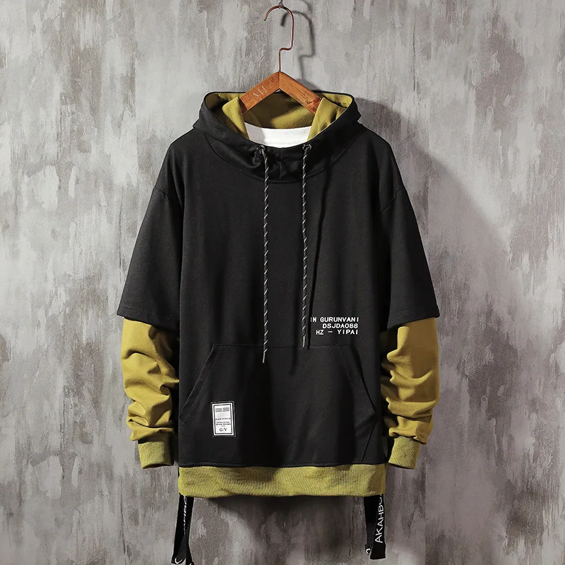 Streetwear Mens Hoodies Sweatshirts Ribbons Casual Hooded Sweatshirt Men 2020 Spring Pullover Hoodies Streetwear Mens Hoodies Sweatshirts Ribbons Casual Hooded Sweatshirt Men 2020 Spring Pullover Hoodies