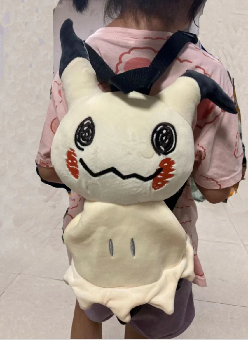 

Fashion cartoon style Pokemon Plush Mimikyu Cosplay Children's Backpack Waterproof Stuffed Doll Toy Backpack Student School Bag