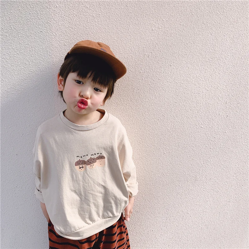 Весенние футболки для мальчиков с мультяшным принтом большие размеры хлопковые