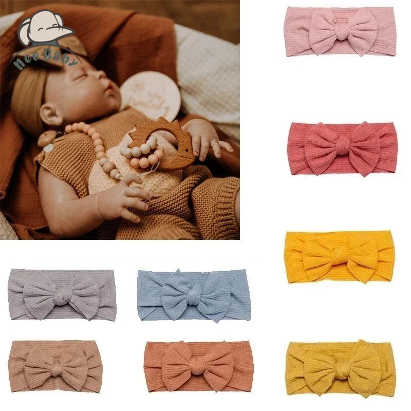 3pcs Baby Hair Bands Soft Cotton Bowknot Headband Kids Twist Knot Fashion Hair Accessories Girl Headware Photo Props
