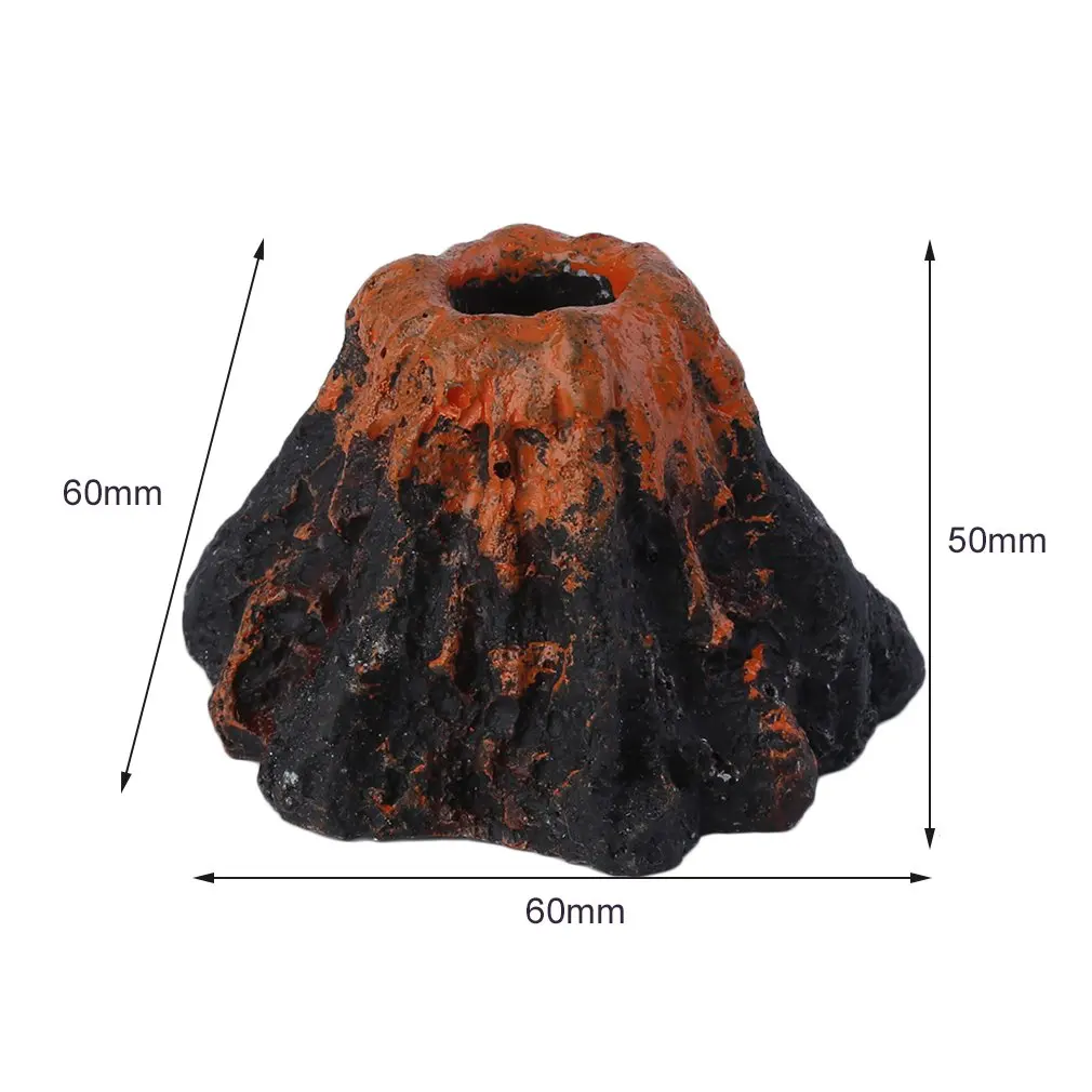 Creative Aquarium Toy Fish Tank Ornament Decor Volcano& Air Bubble Stone Oxygen Pump Home Decoration