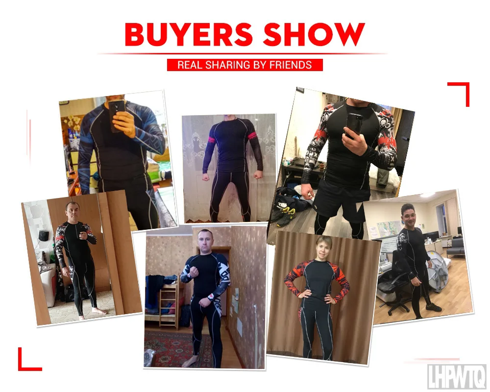 Men's Rashguard Sports Compression Thermal Underwear Suit Fitness Jogging Set Sportswear Gym Clothing Men Sport Tracksuit 6