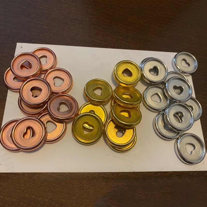 100PCS 23mm Mushroom Hole Binding Hoop Heart Colorful Round Rings Plastic Disc Buckle Loose Leaf Book DIY Binder Notebook Office